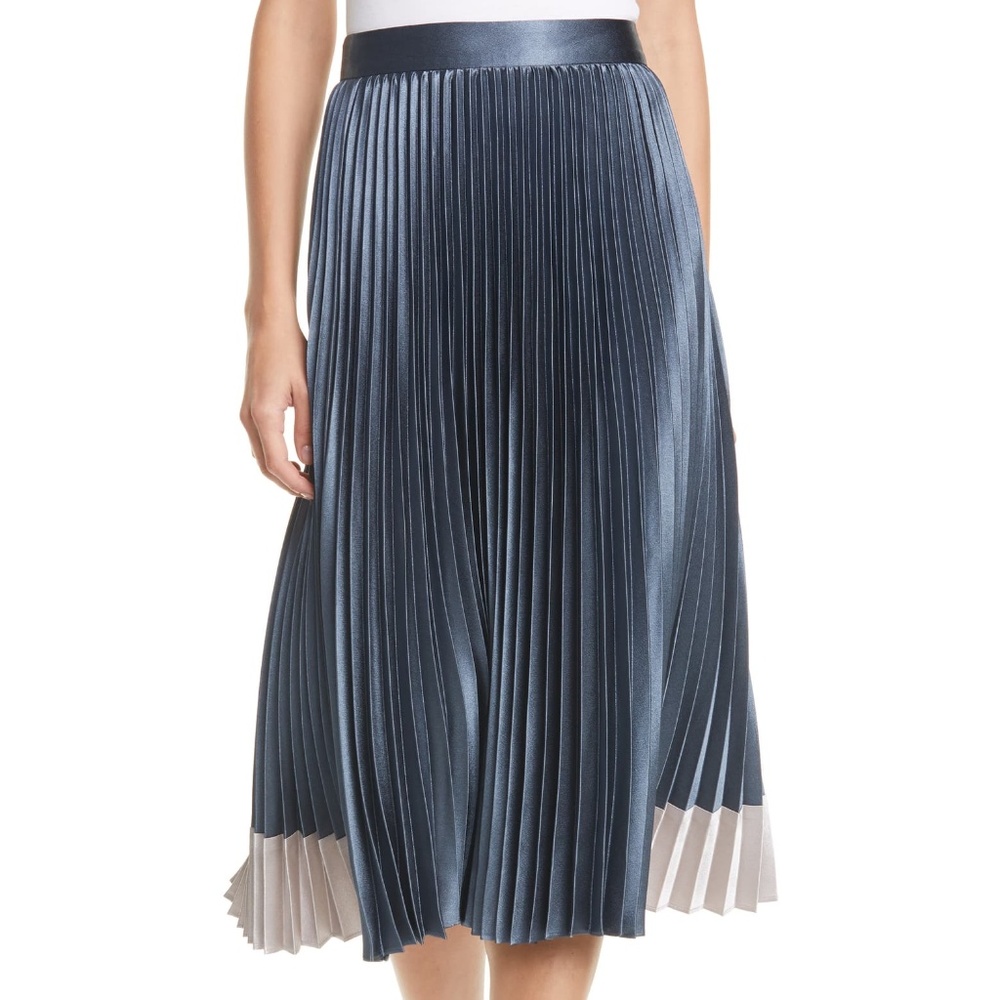 Ted Baker Glaycie Colorbock Detail Pleated Skirt